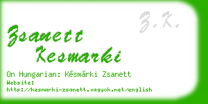 zsanett kesmarki business card