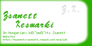 zsanett kesmarki business card